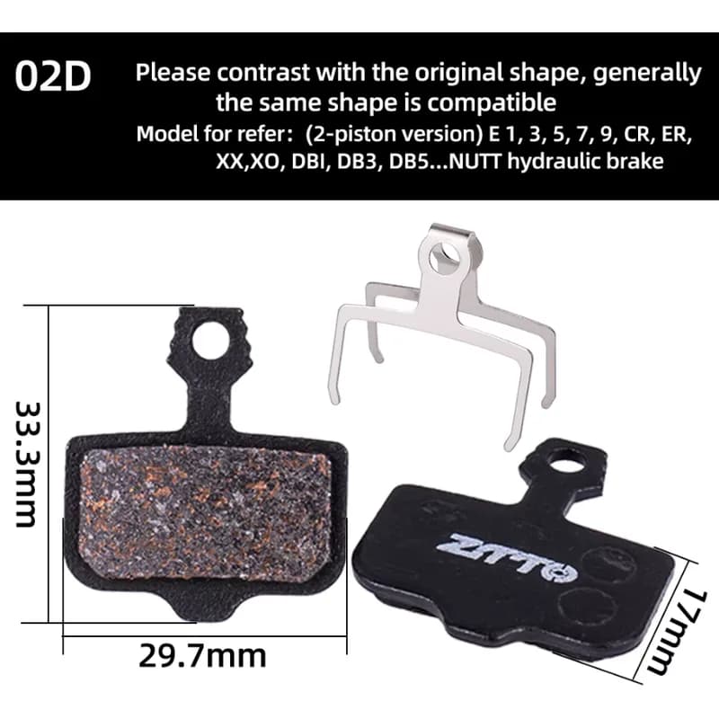 BRAKE PADS ZTTO MS-02D SRAM ELIXIR — imagem 2