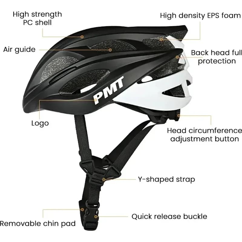 CAPACETE PMT KOM COMP M12 BK/WH