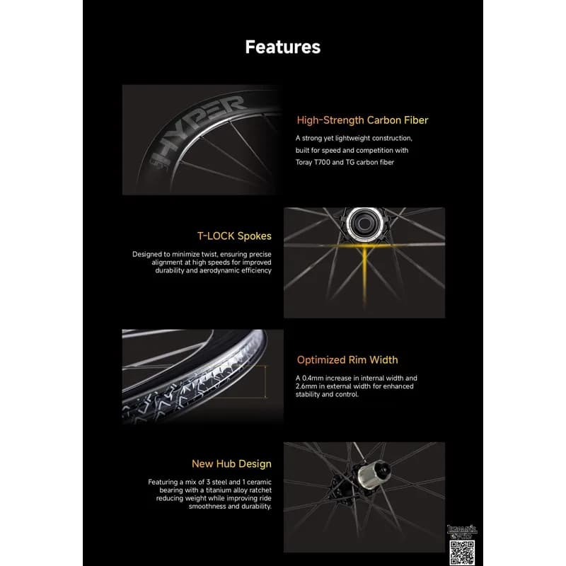 RODA ROAD DISC LUN HYPER-LIGHT D45 — imagem 3
